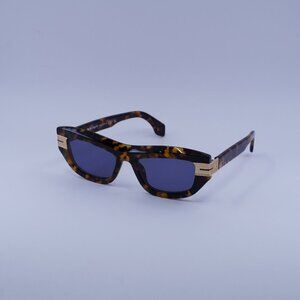 Palm Angels PERI10E CLAIRE 6045 Sunglasses Havana Cat Eye Frame, Blue Lenses